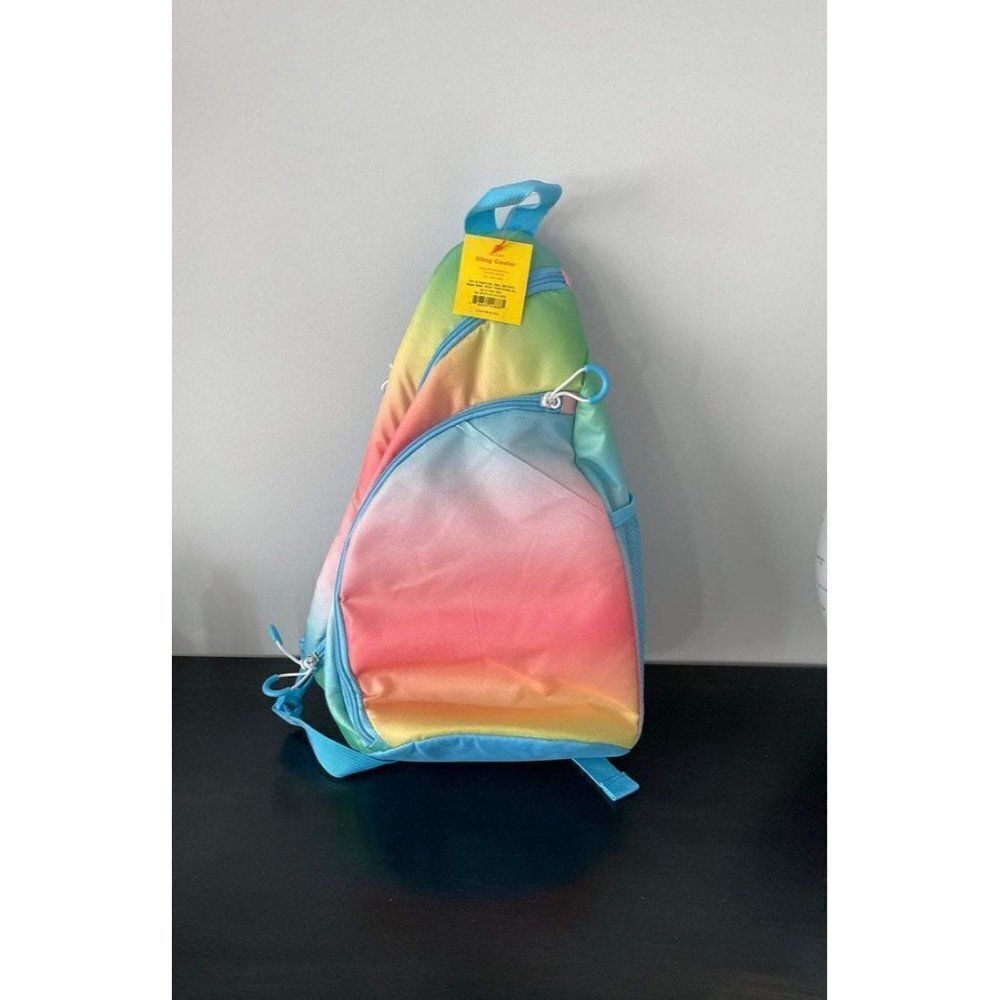Sun Squad Adult Multicolor Ombre 12 Can Sling Cooler Backpack Bag One Size